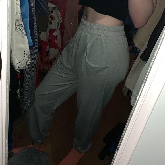 Solid Elastic Waist Sweatpants - Picture 4 of 6